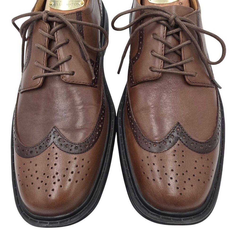 Dr. Comfort Wing 8329 Brown Leather Wingtip Derby Mens 9M Diabetic Dress Shoes - Picture 2 of 15